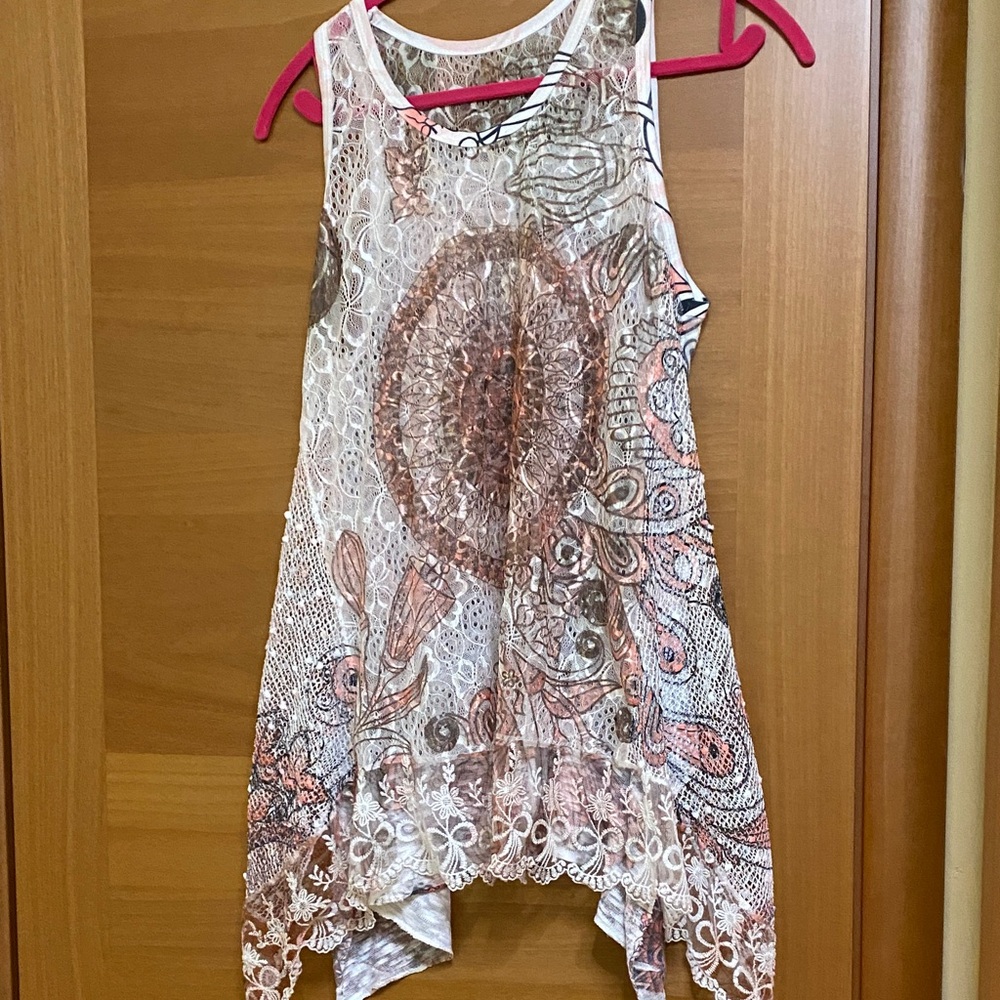 Bohemian Lace Sleeveless Top